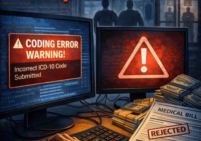 Medical coding error compliance risk warning