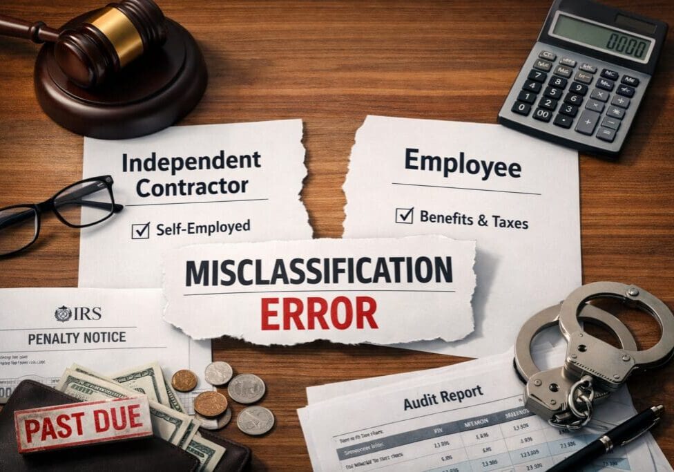 Misclassification error: contractor vs employee documents